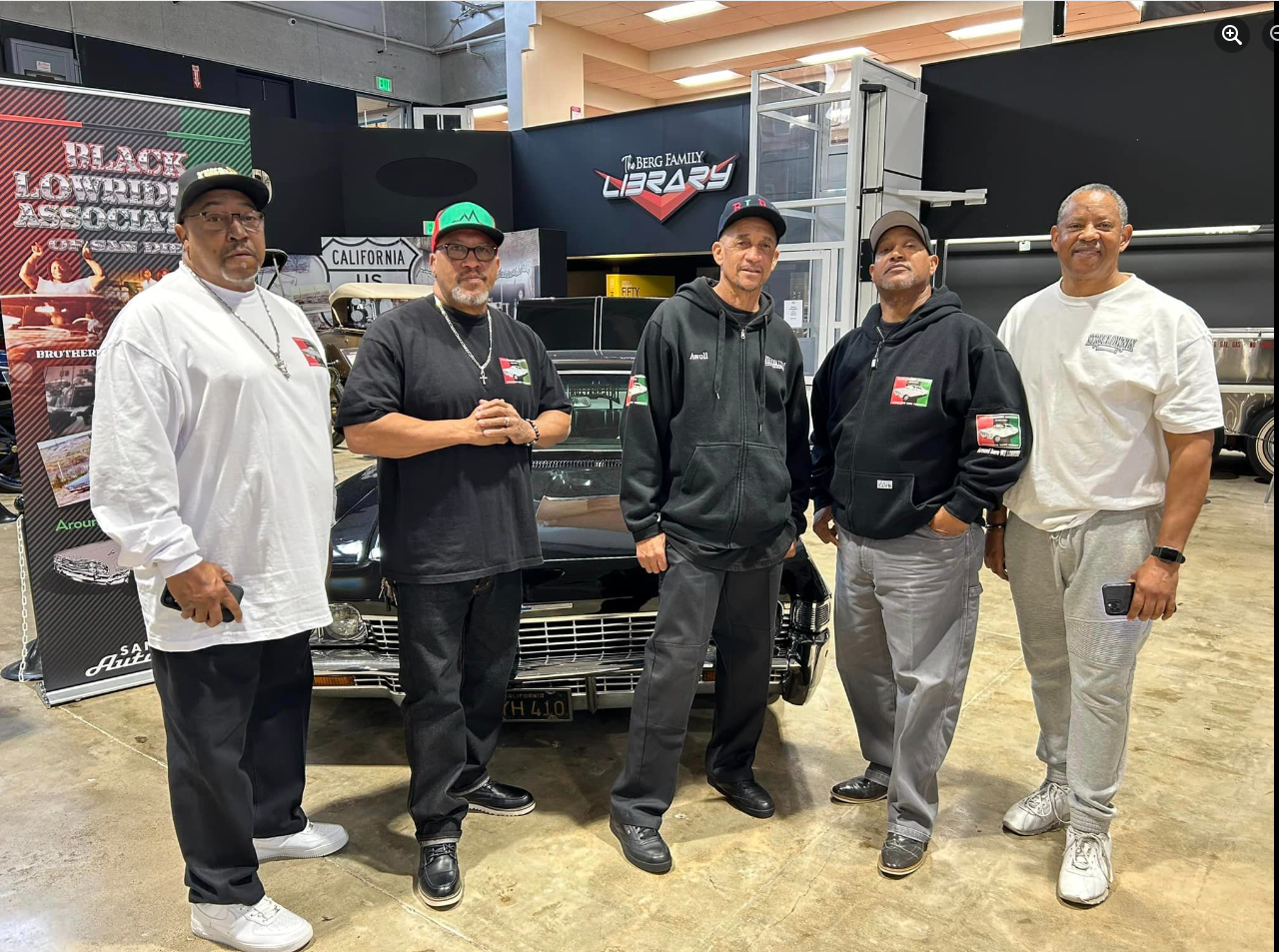 The Black Low Riders cruise into the San Diego Automotive Museum