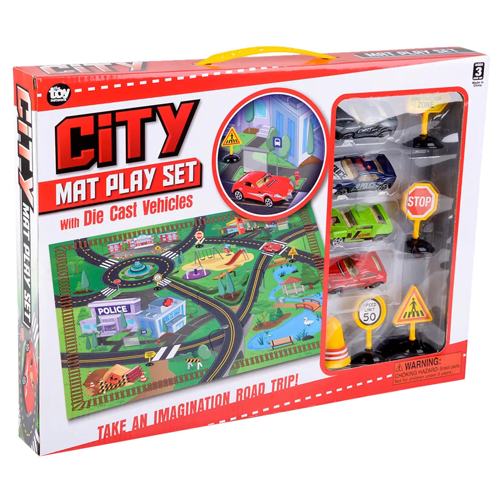 City Mat Playset with Diecast Vehicles